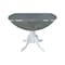 International Concepts Round 42 in Rd Dual Drop Leaf Ped Table, White/Heather Gray, 42 W, 42 L, 29.5 in H, Wood T05-42DP - alternate 4